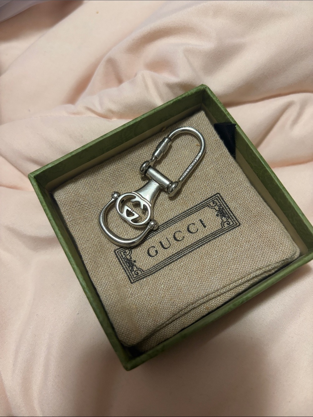 Gucci Silver Interlocking G Metal Key & Card Holder